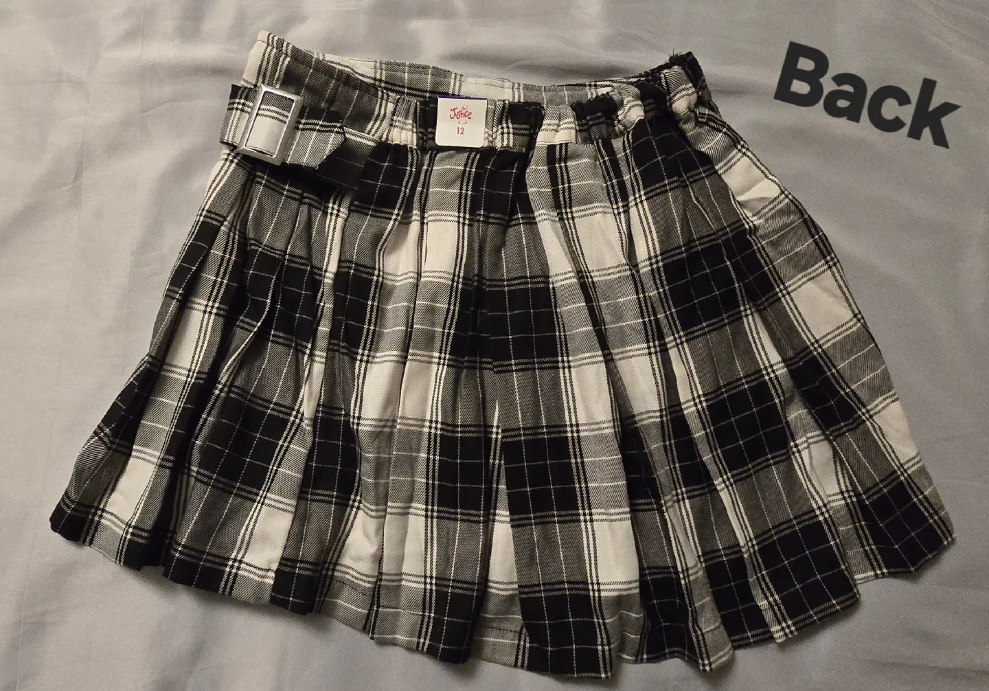 NEW! Justice Plaid Skirt with Built-in Shorts! - Size 12 Youth image indicator(6)