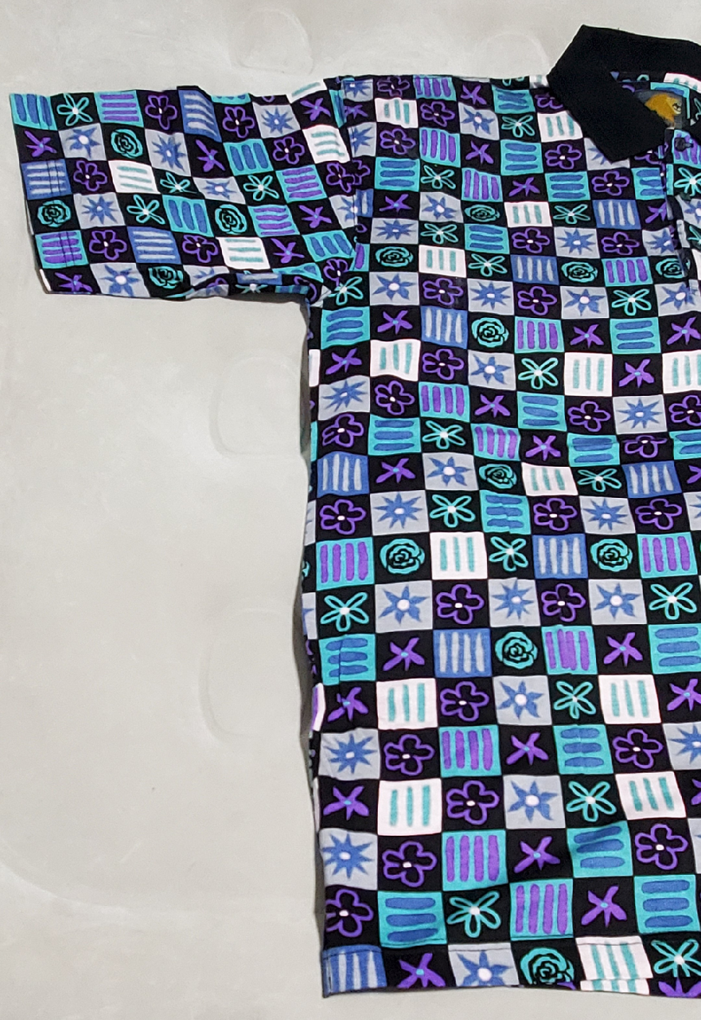 BIJOU Patterned Polo Shirt | Size-M - photo 3
