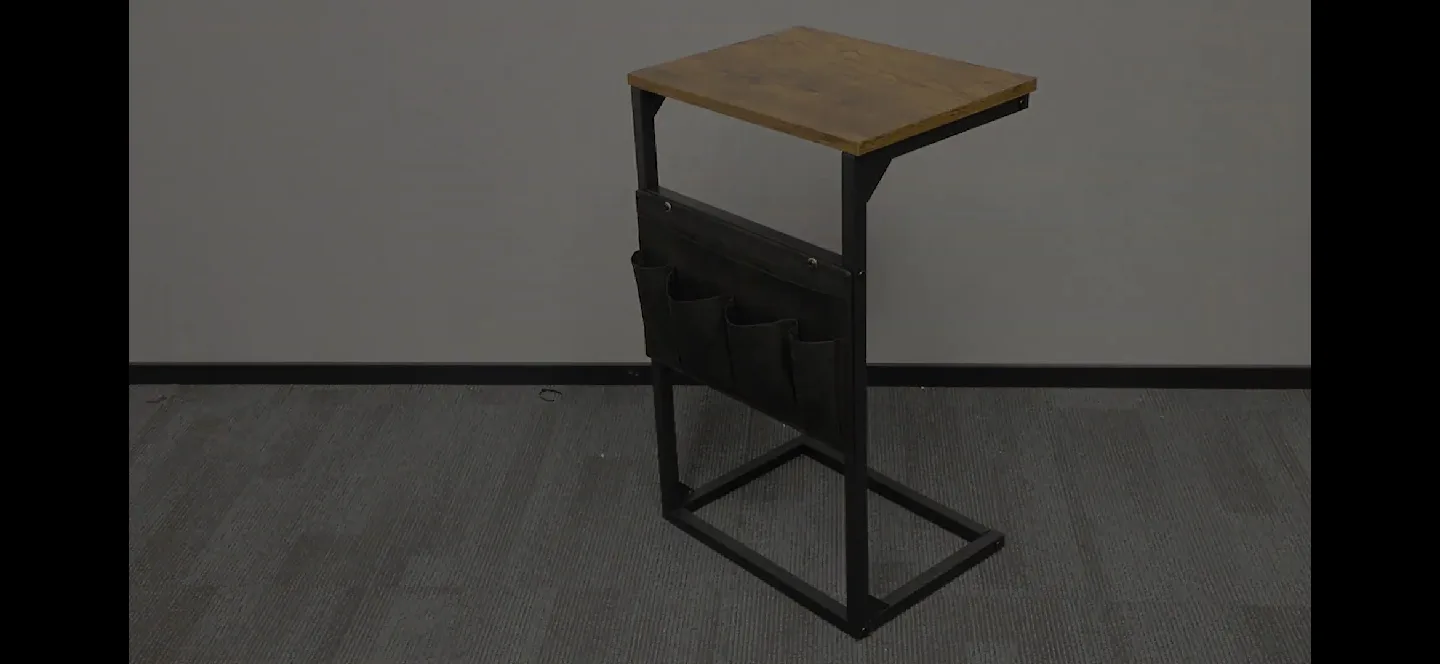 Rustic Brown End Table with Magazine Holder image indicator(4)