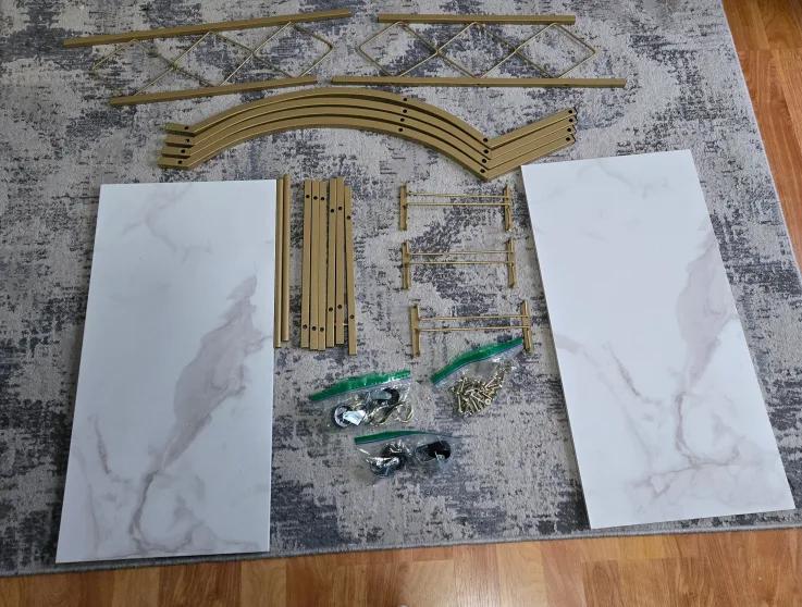 Gold & Marble Finish Bar Cart image indicator(4)