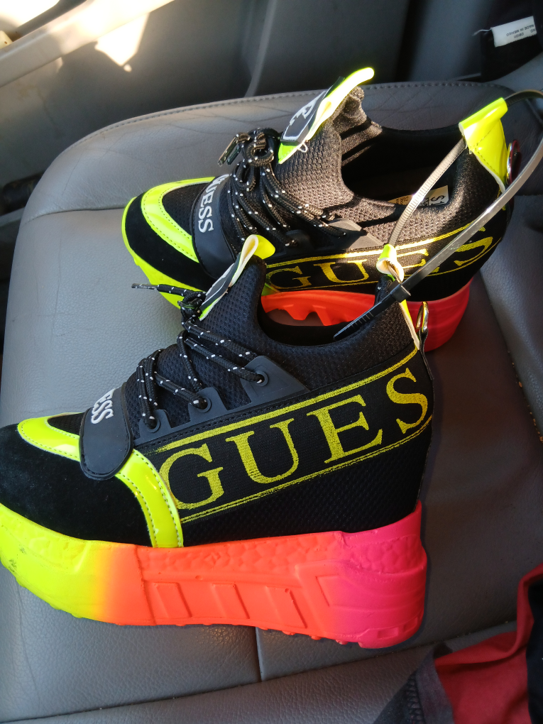 Guess Neon Accent Sneakers