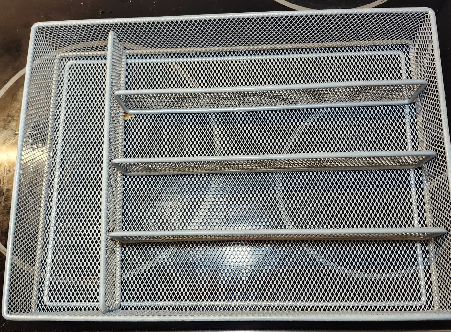 Silver Mesh Cutlery Drawer Organizer thumbnail