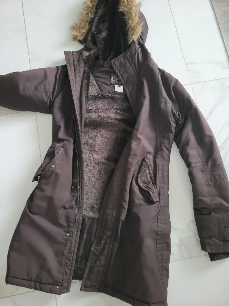 Modern Generation Brown Winter Coat Size small thumbnail