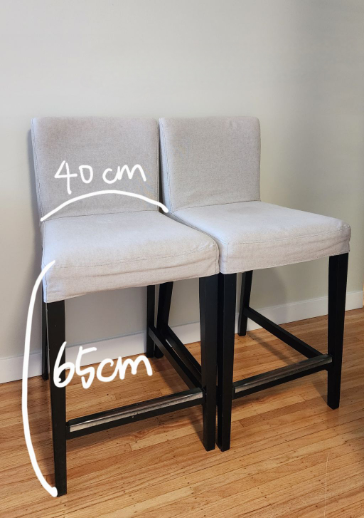 Set of 2 Bar Stools, Chairs