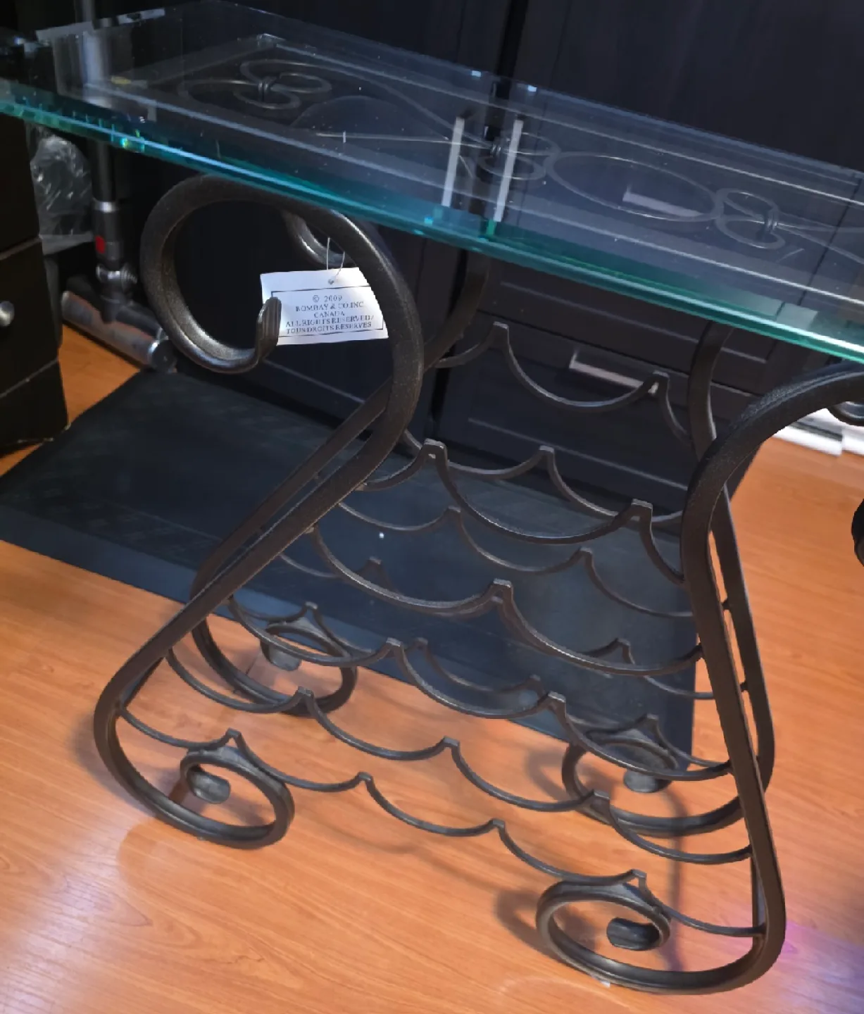 Bombay wine rack with Glass Top table image indicator(2)