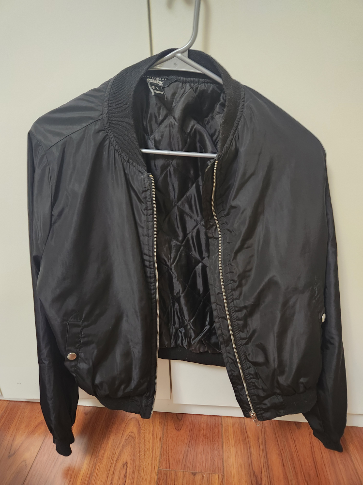 Streetwear Society Black Bomber Jacket - Size L