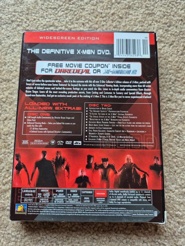 X-Men 1.5 Widescreen Edition DVD thumbnail