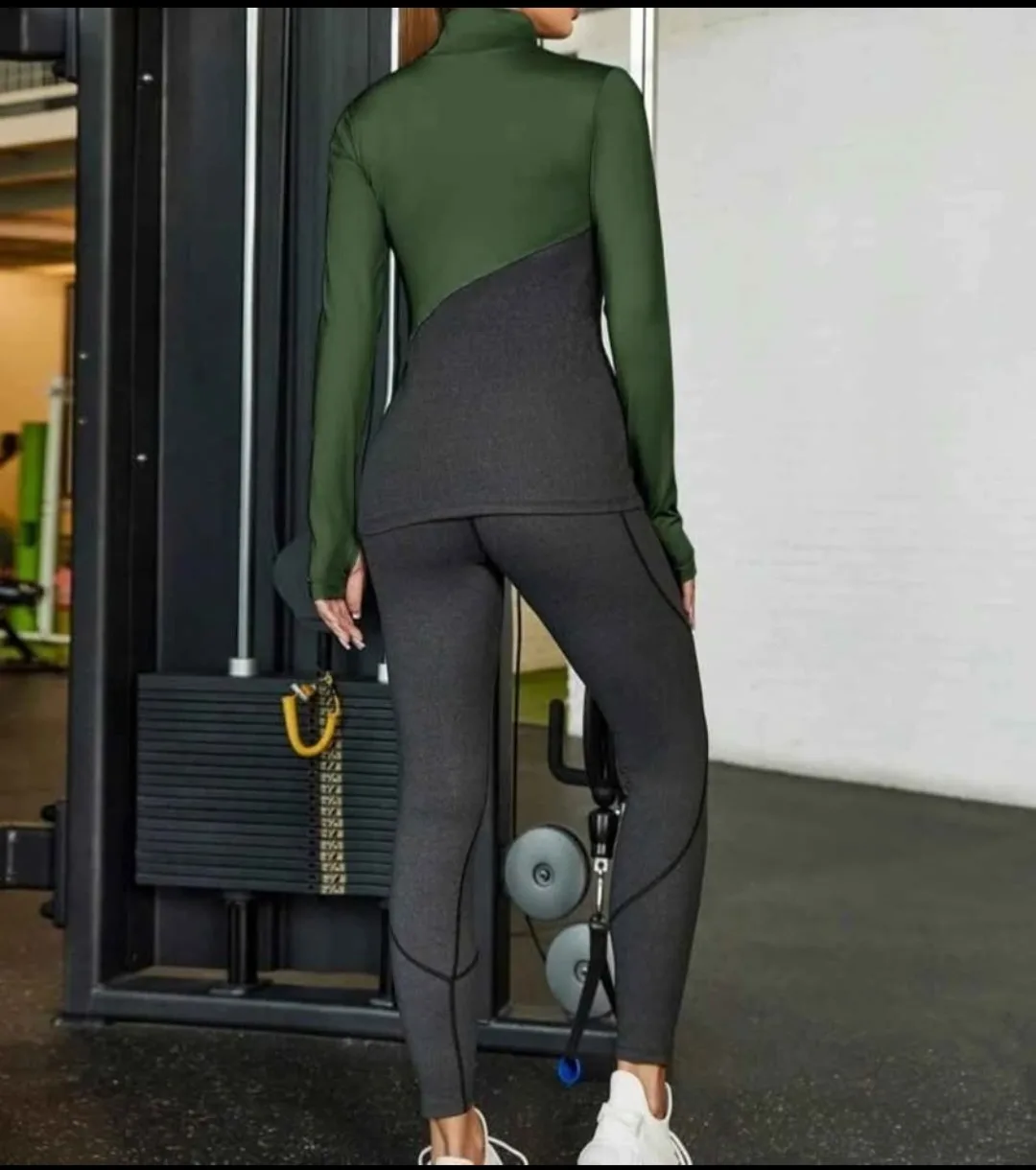 Green & Gray Workout Set - Size Small image indicator(3)