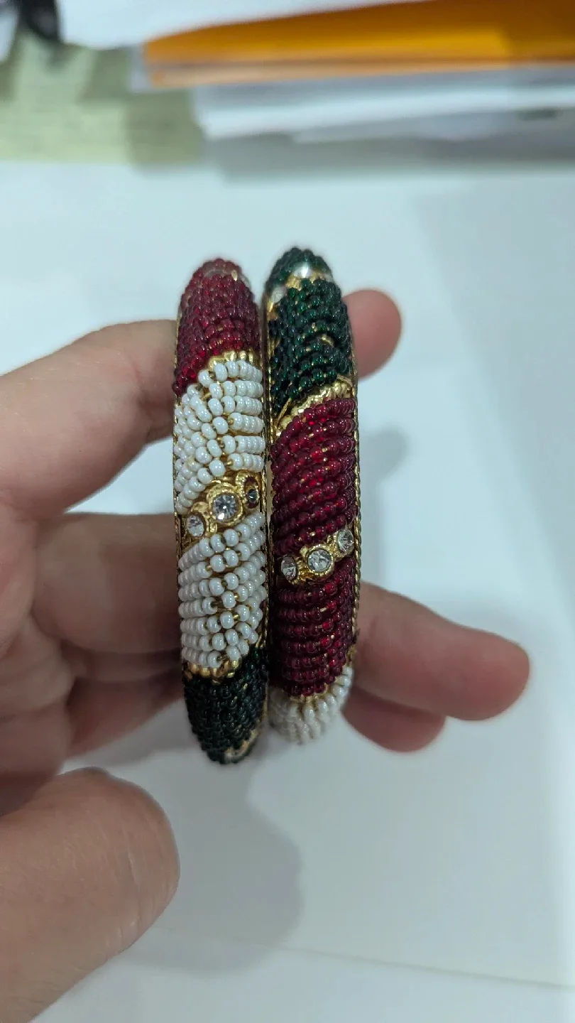 Set of 2 Beaded Bangles