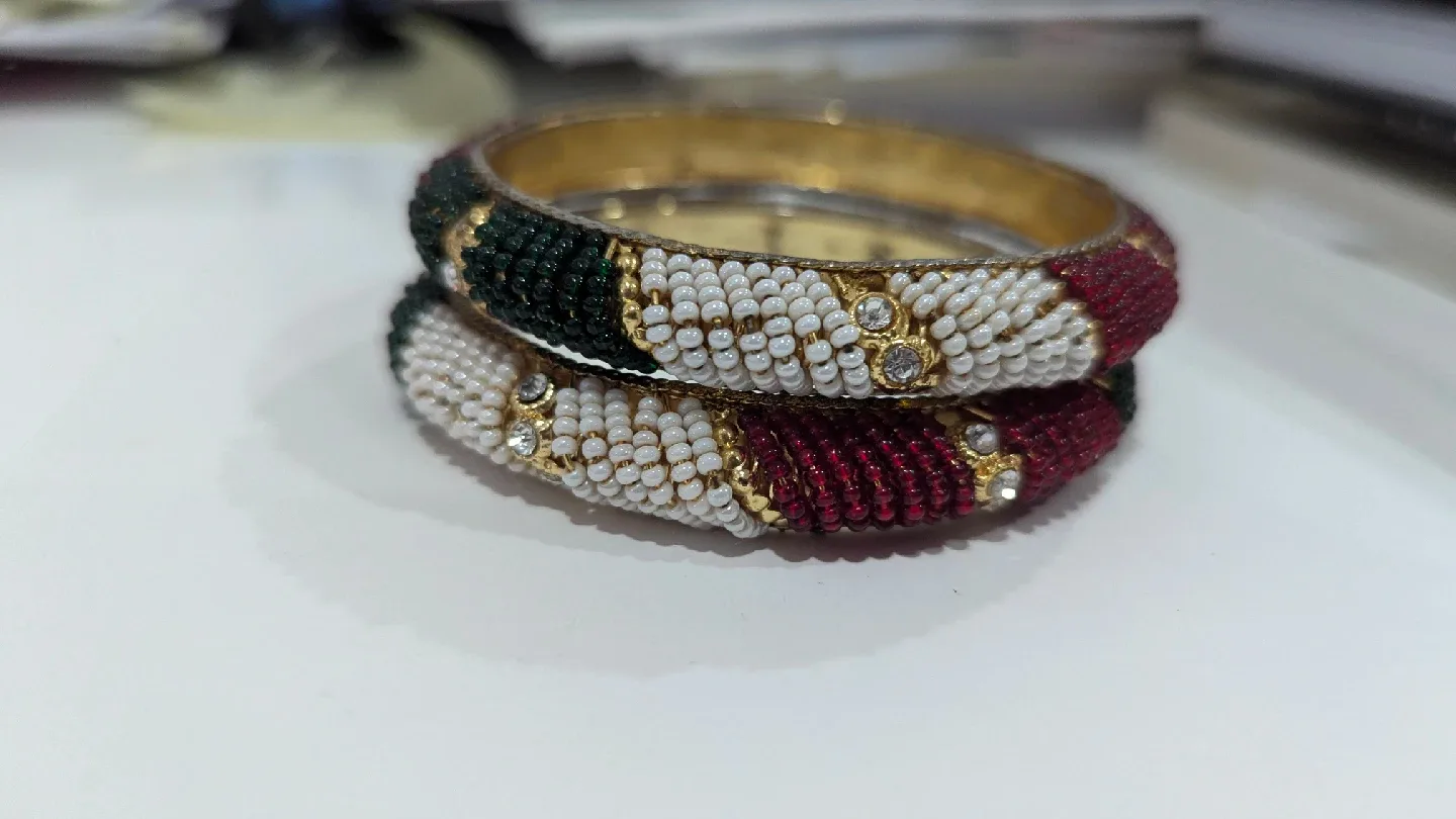 Set of 2 Beaded Bangles image indicator(2)