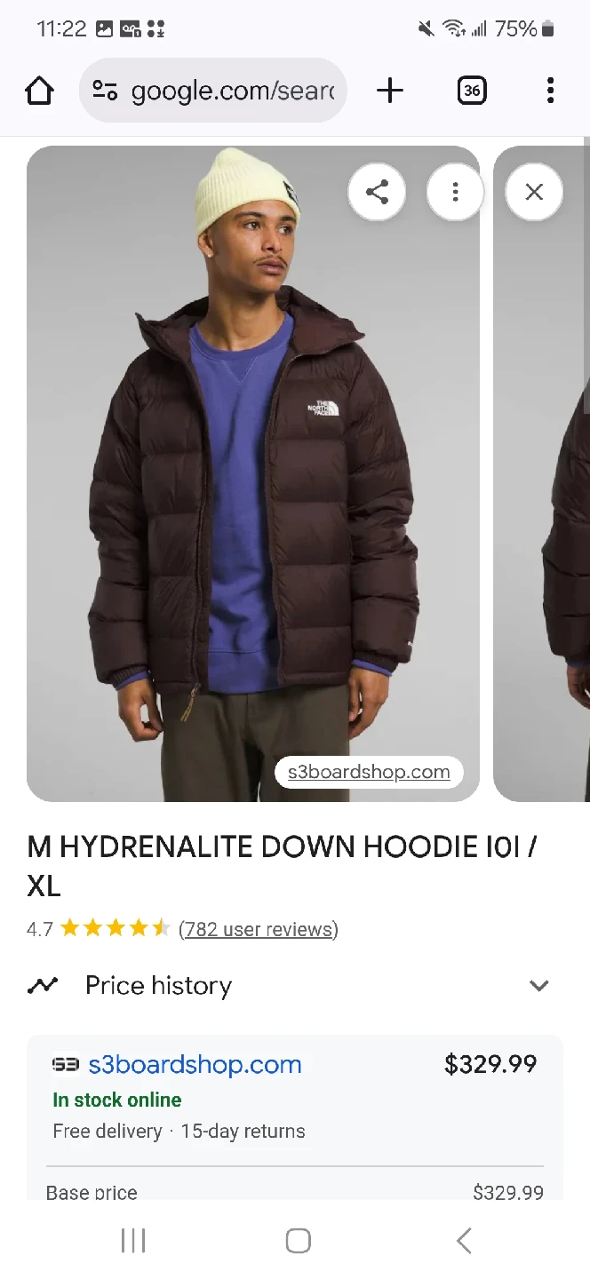 The North Face Hydrenalite Down Hoodie, Men's M