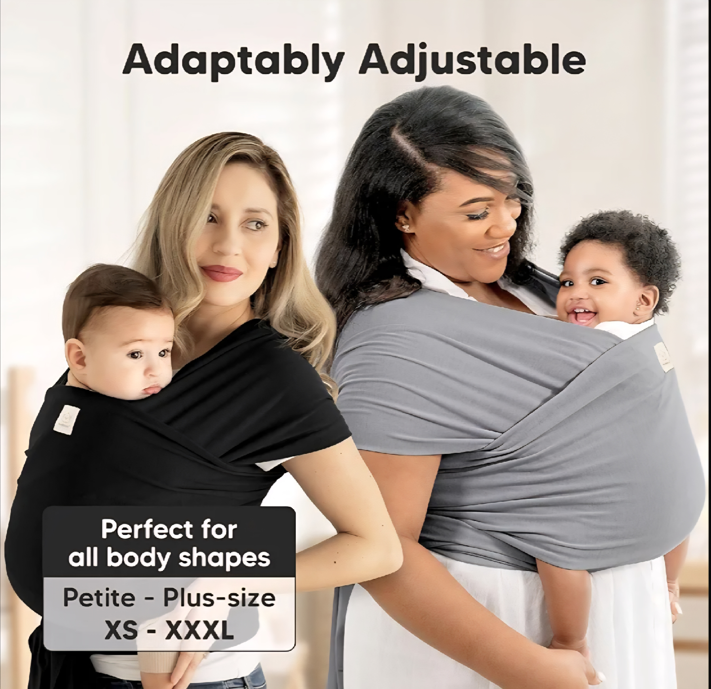 KeaBabies Baby Wrap Carrier Trendy Black - photo 5