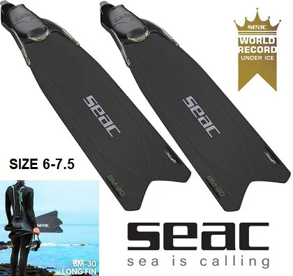 SEAC ITALIAN FREE DIVING LONG FINS - SIZE 6.5 TO 7