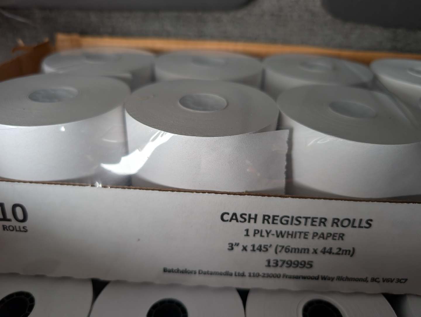 Cash Register Rolls 3" x 145' (76mm x 44.2m) - photo 2