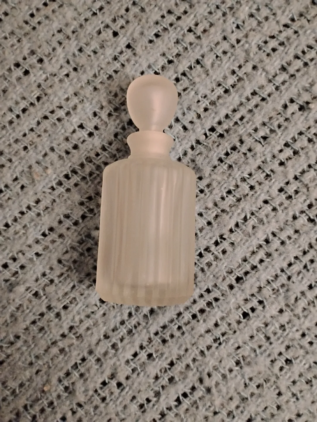 NEW! SMALL FROSTED PERFUME BOTTLE thumbnail