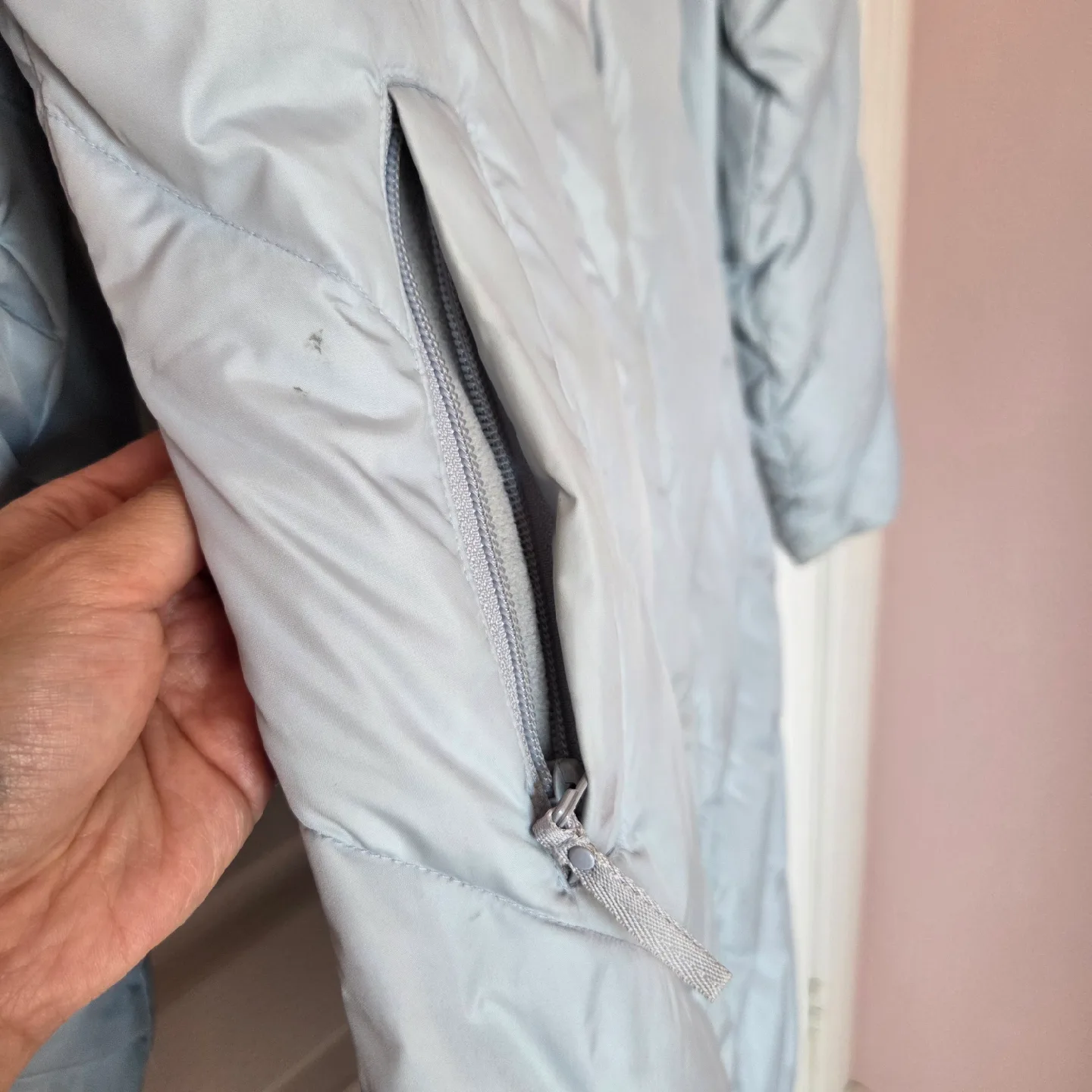 Light Blue Puffer Long Coat image indicator(4)