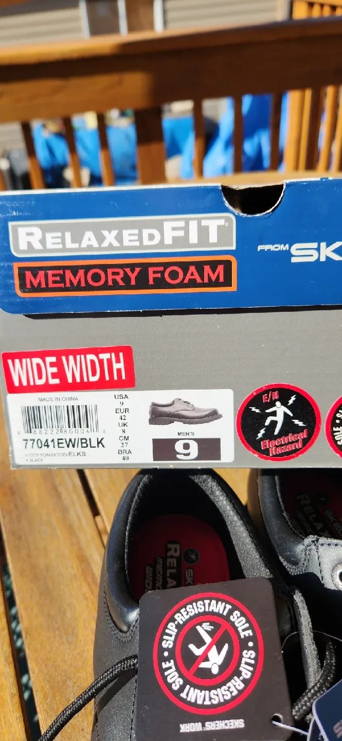 New Skechers Relaxed Fit Memory Foam Work Shoes image indicator(8)