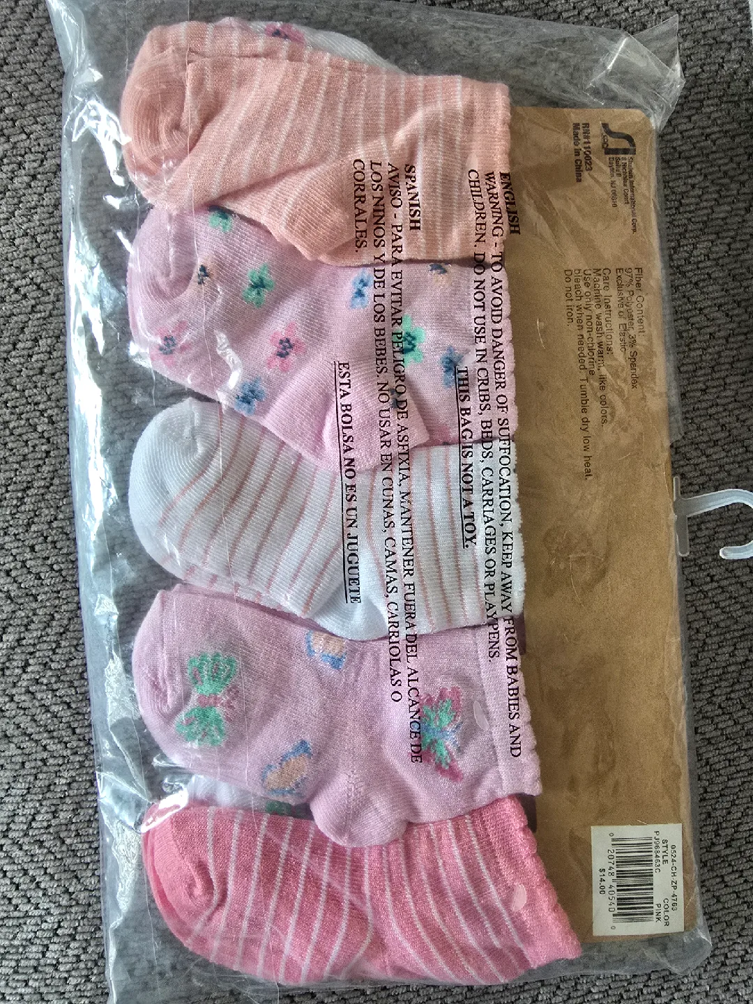 Piper & Jax 10-Pair Ankle Socks (Size 12-24m) image indicator(2)