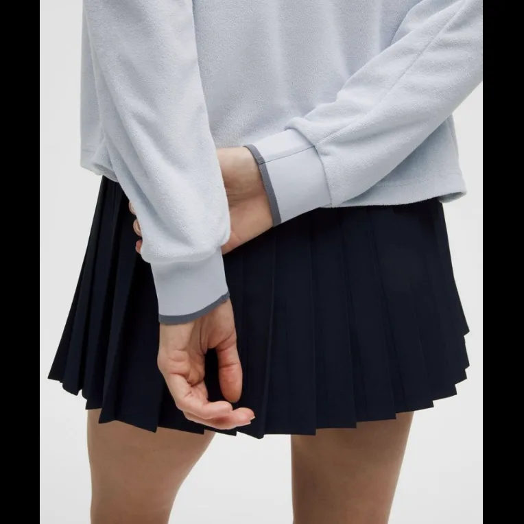 NWT Cotton Terry Relaxed-Fit Polo Shirt - Size S, Starch Blue image indicator(5)