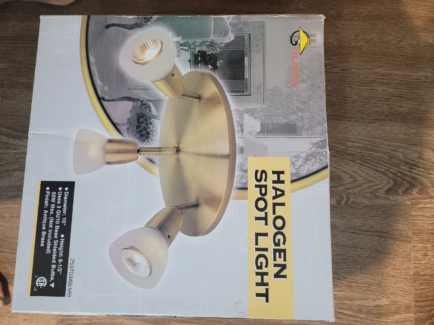 New ALUCSET Halogen Spot Light, Antique Brass Finish - photo 2