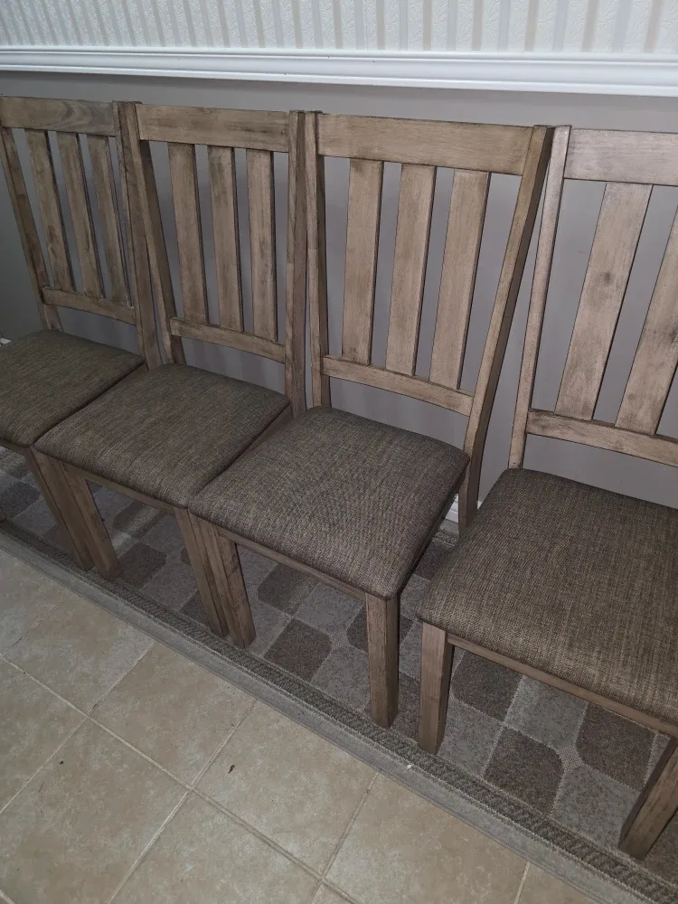 Set of 4 Wood Dining Chairs