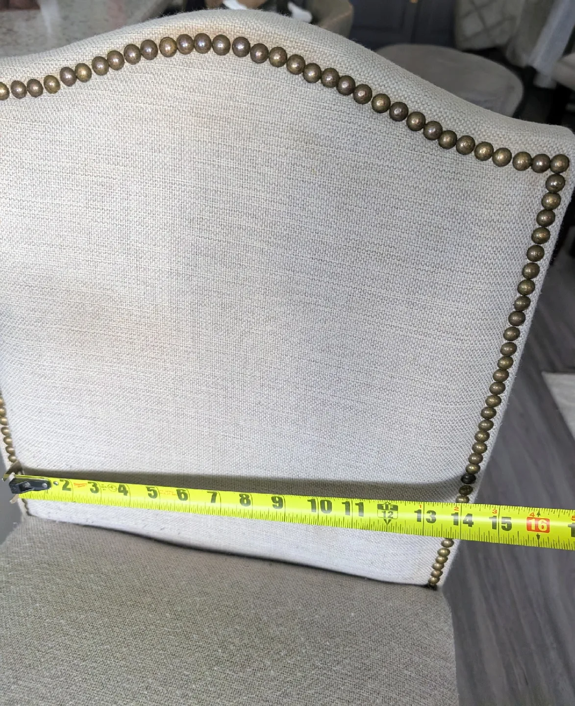 3 Upholstered Bar Stools with Nailhead Trim image indicator(5)