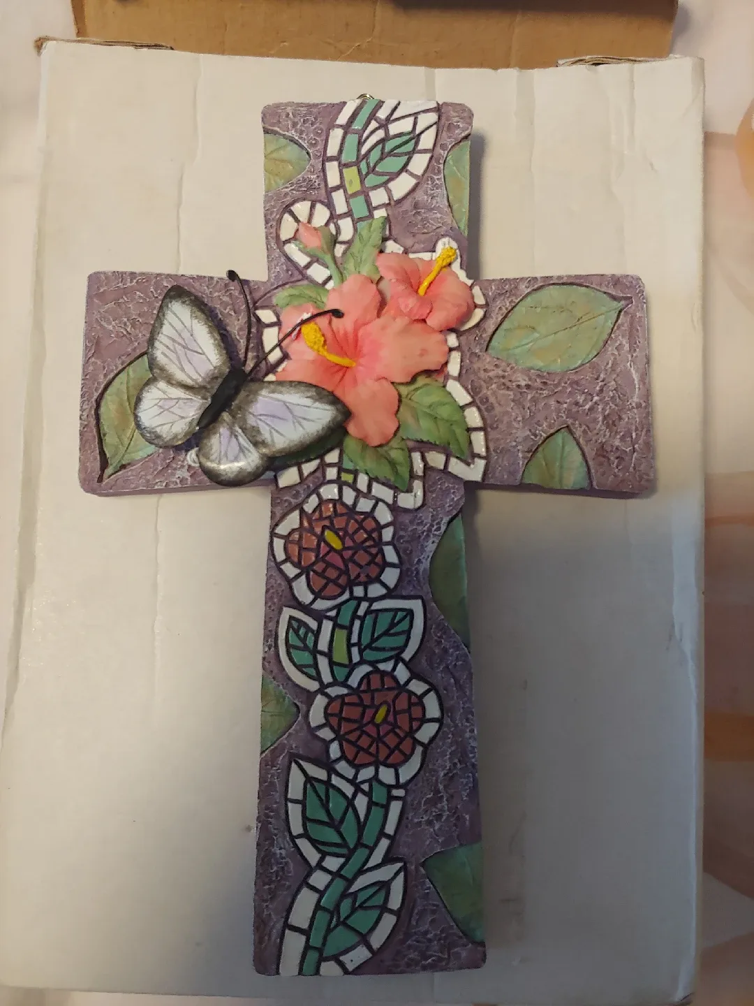Decorative Floral Cross with Butterfly 🧡 thumbnail