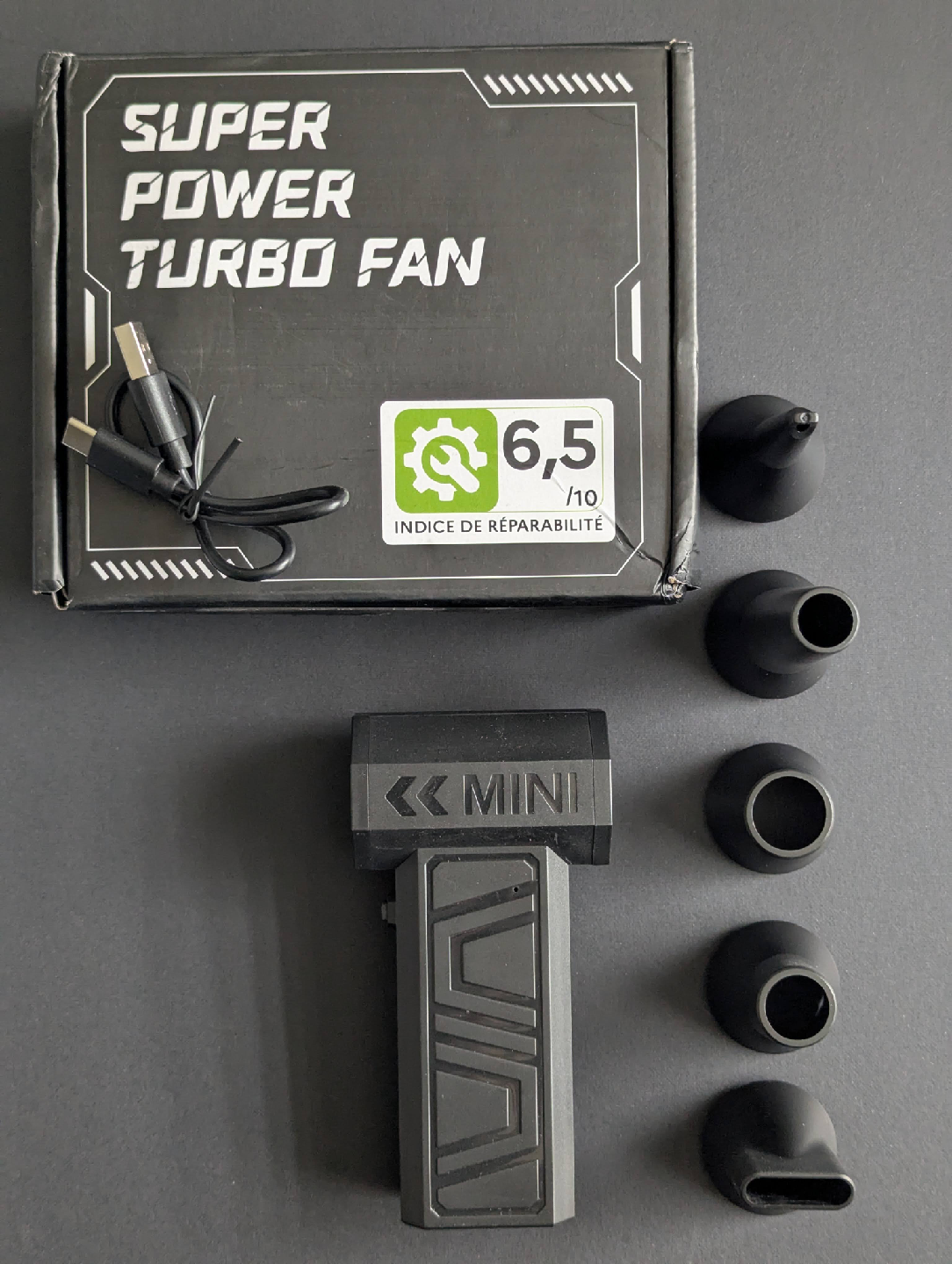 Turbo fan 130000 rpm with 5 attachments