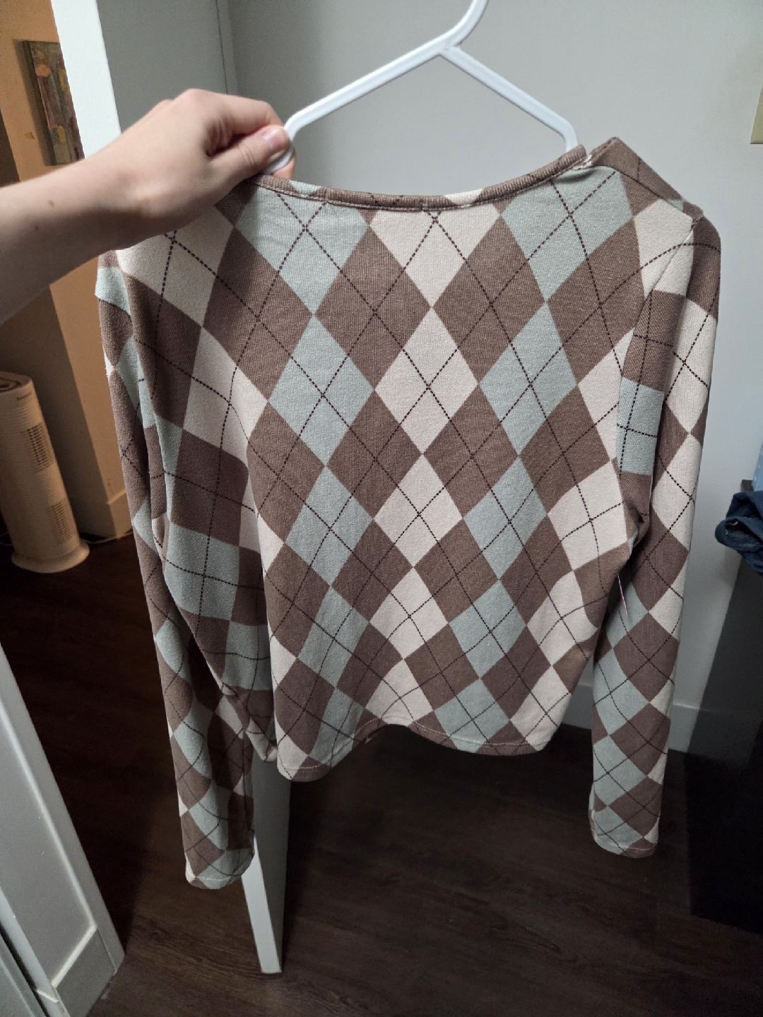 Gaze Argyle Cardigan - Size M - photo 2