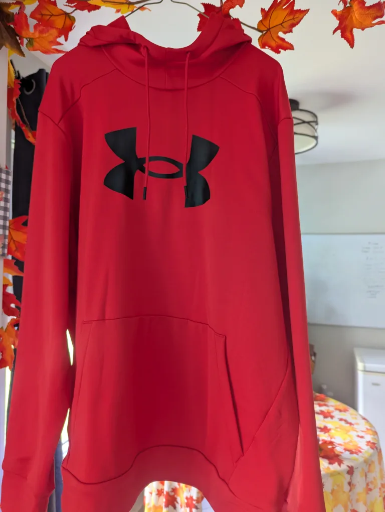 Under Armour Red Hoodie CASH ONLY AS IS image indicator(2)