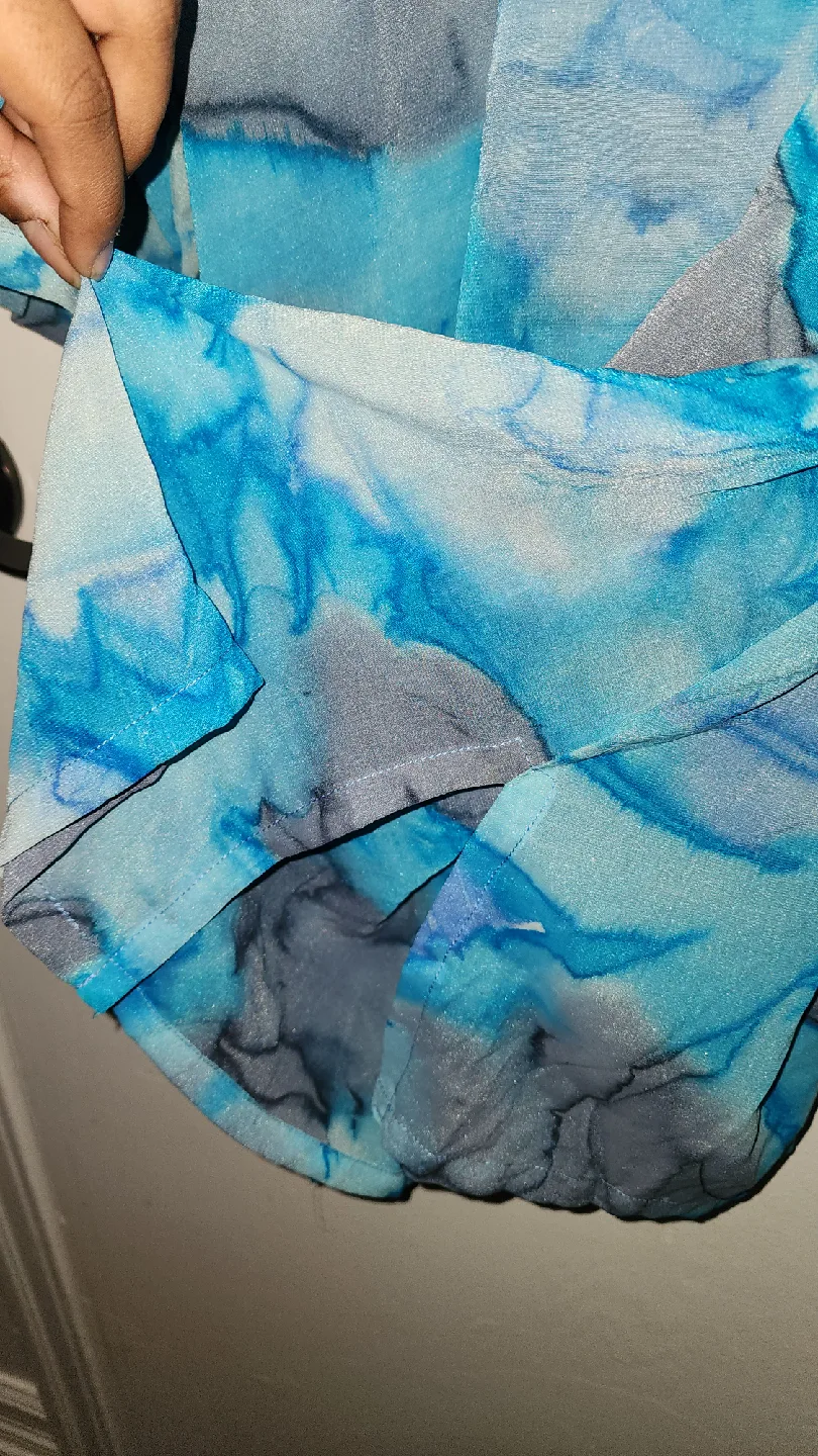 Blue & Grey Patterned Blouse image indicator(4)