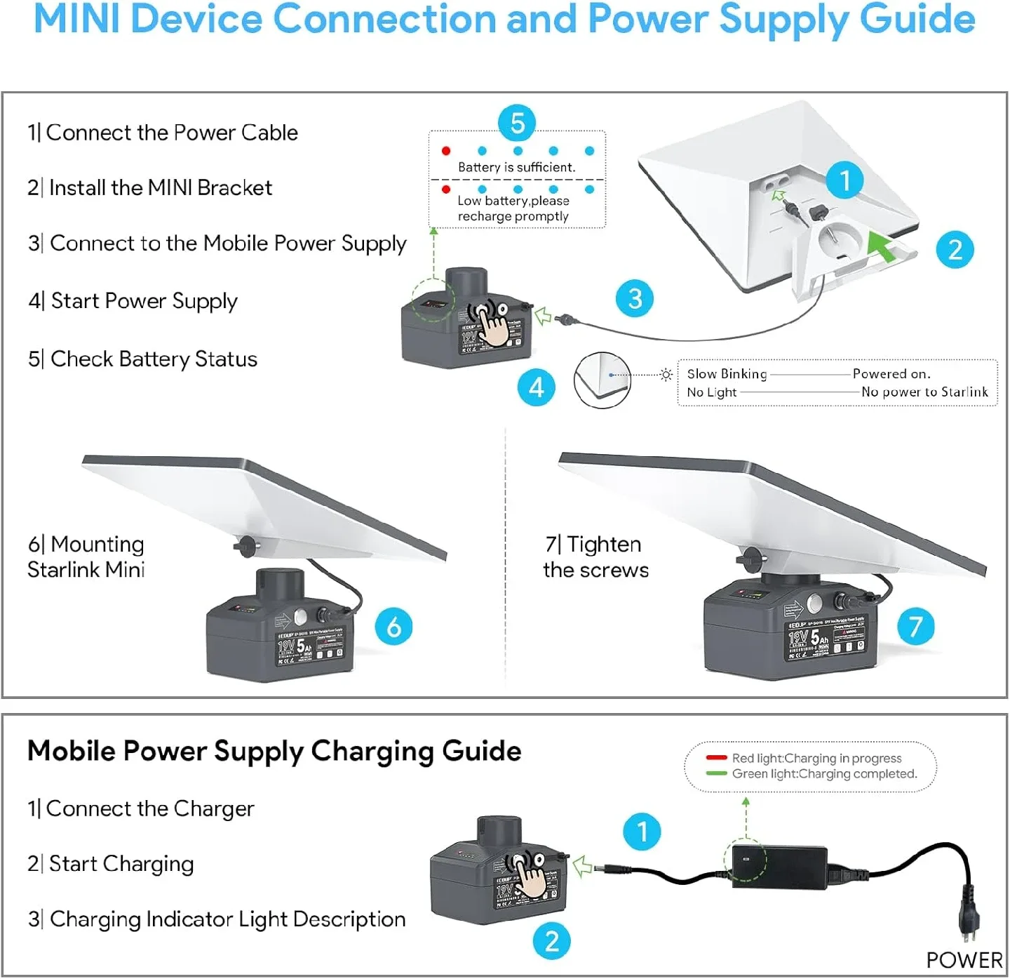 Portable Starlink Mini Battery Pack BNIB image indicator(5)