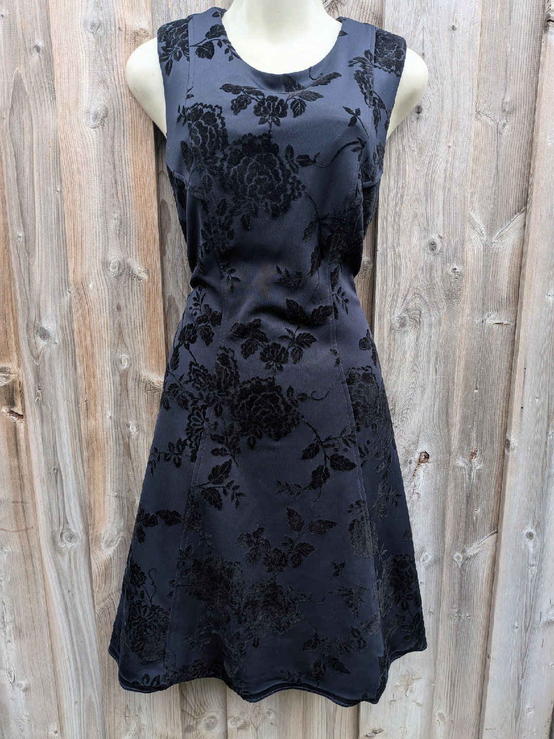 Tommy Hilfiger Blue Floral flocked Dress sz 12