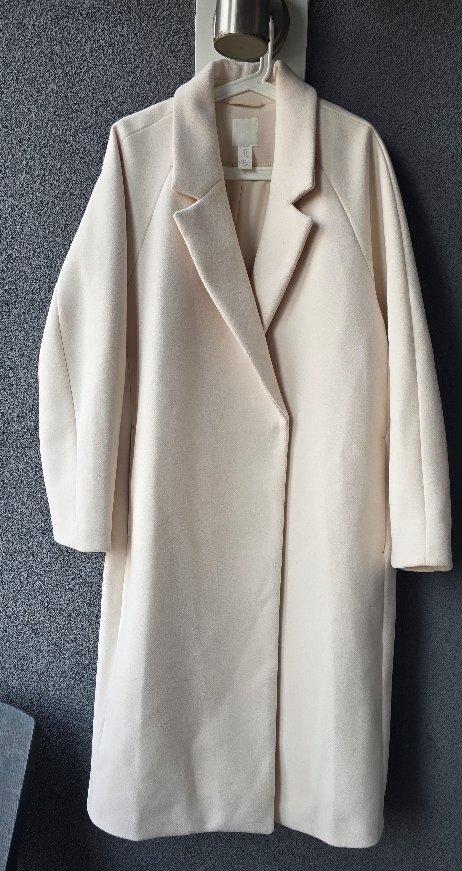 H&M Cream Wool Blend Coat - Size L - photo 4
