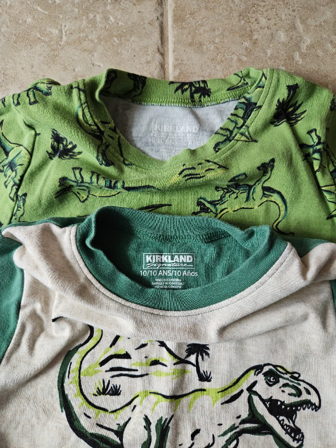 Kids Size 10 Kirkland Dinosaur Pajama Set image indicator(2)