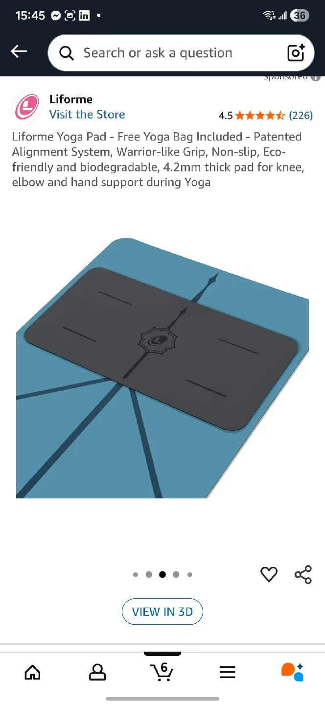 Liforme Yoga Pad - Gray thumbnail