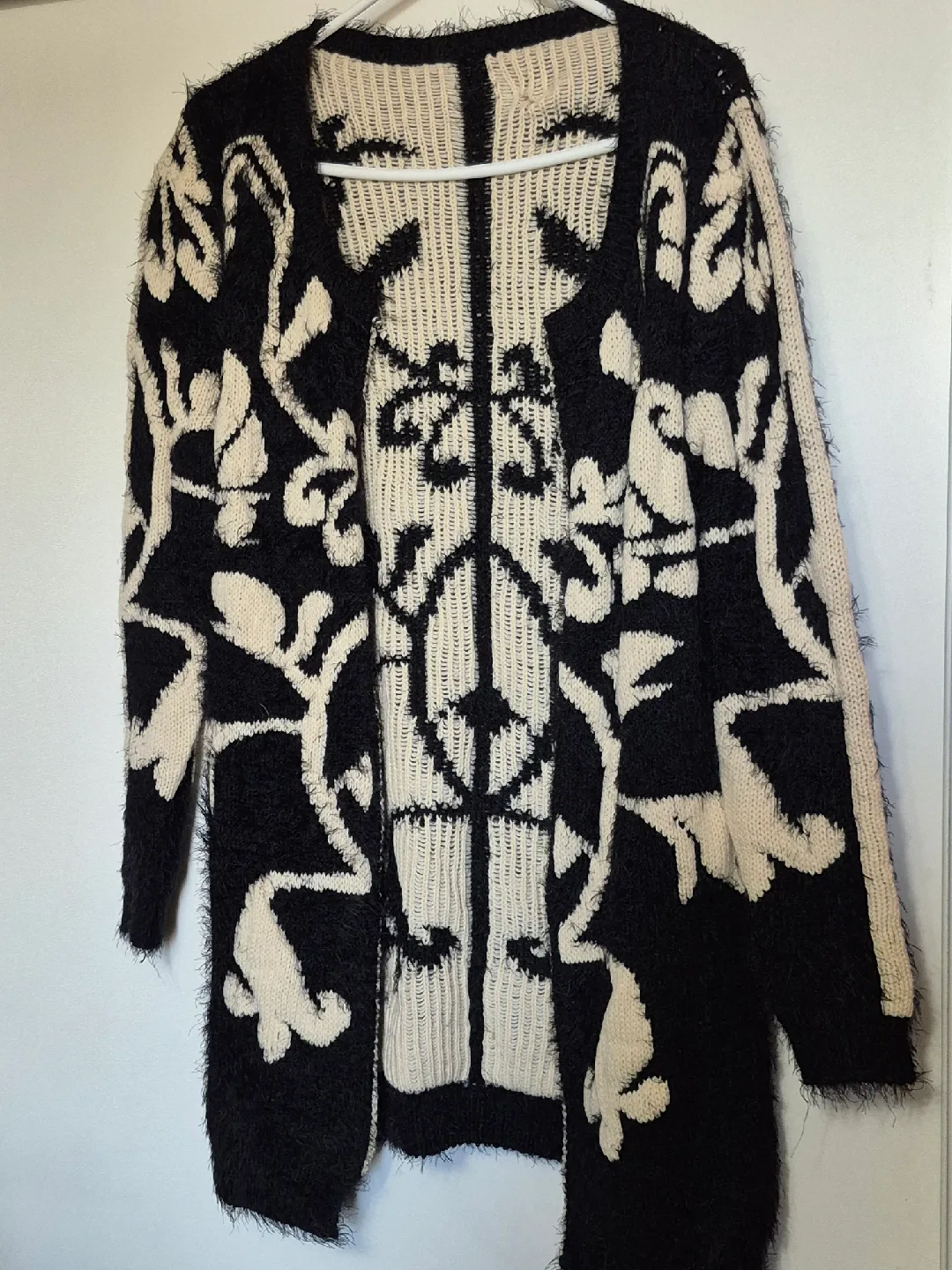 Black and White Patterned Cardigan thumbnail