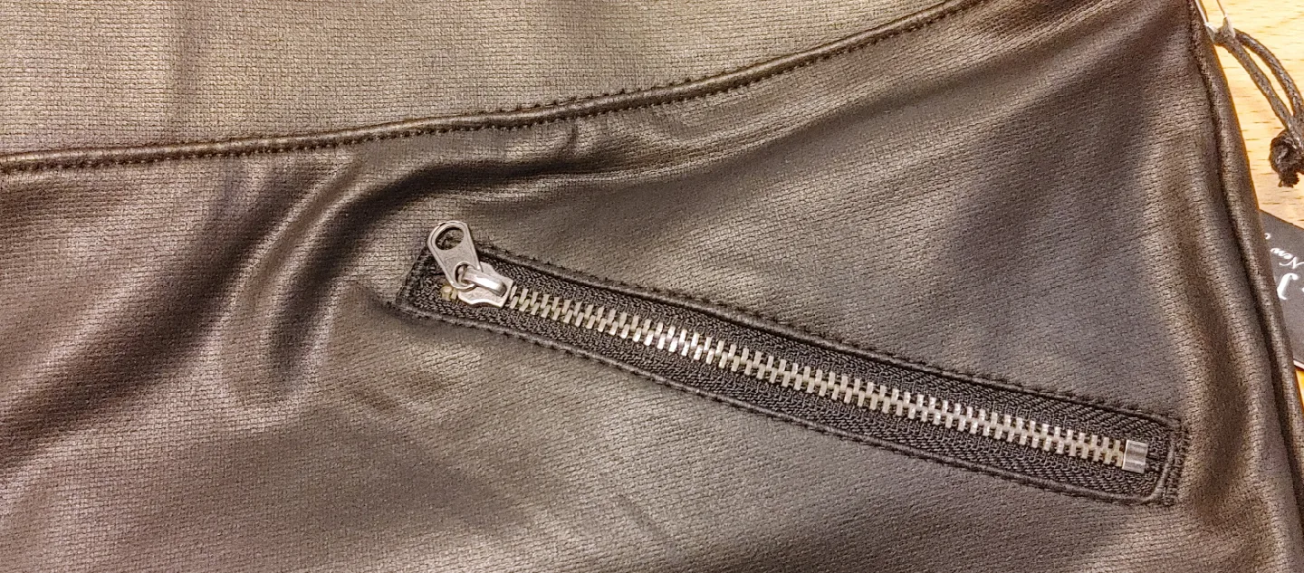 Black Faux Leather Leggings image indicator(7)