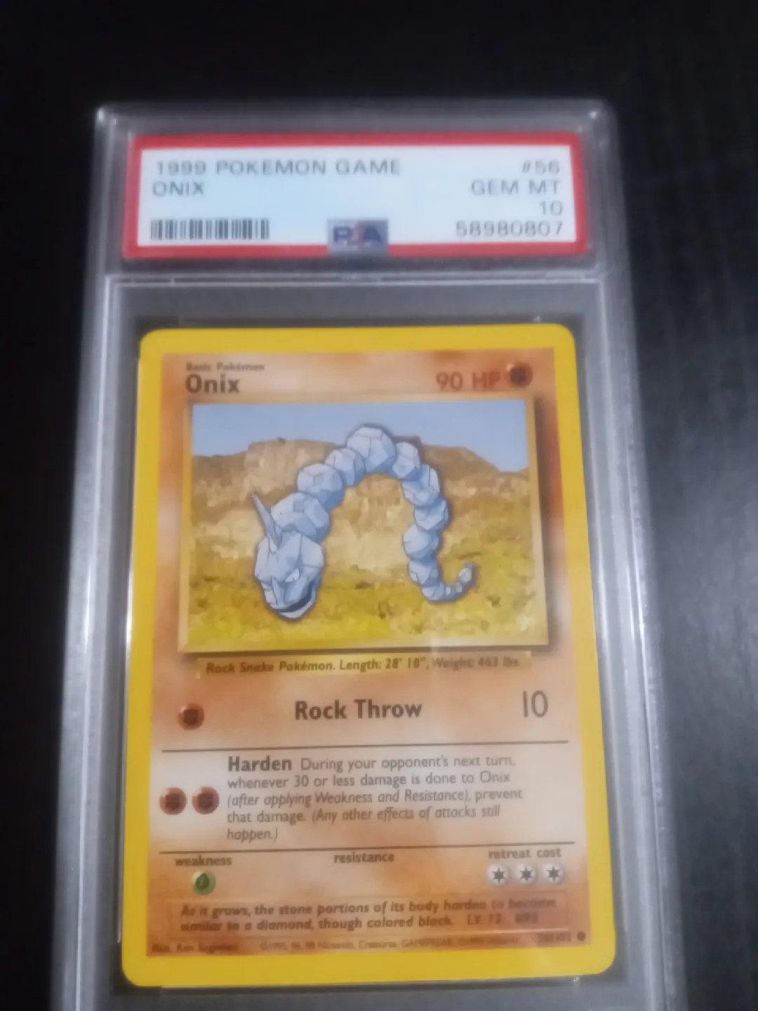 1999 Pokemon Game Onix PSA 10 image indicator(3)