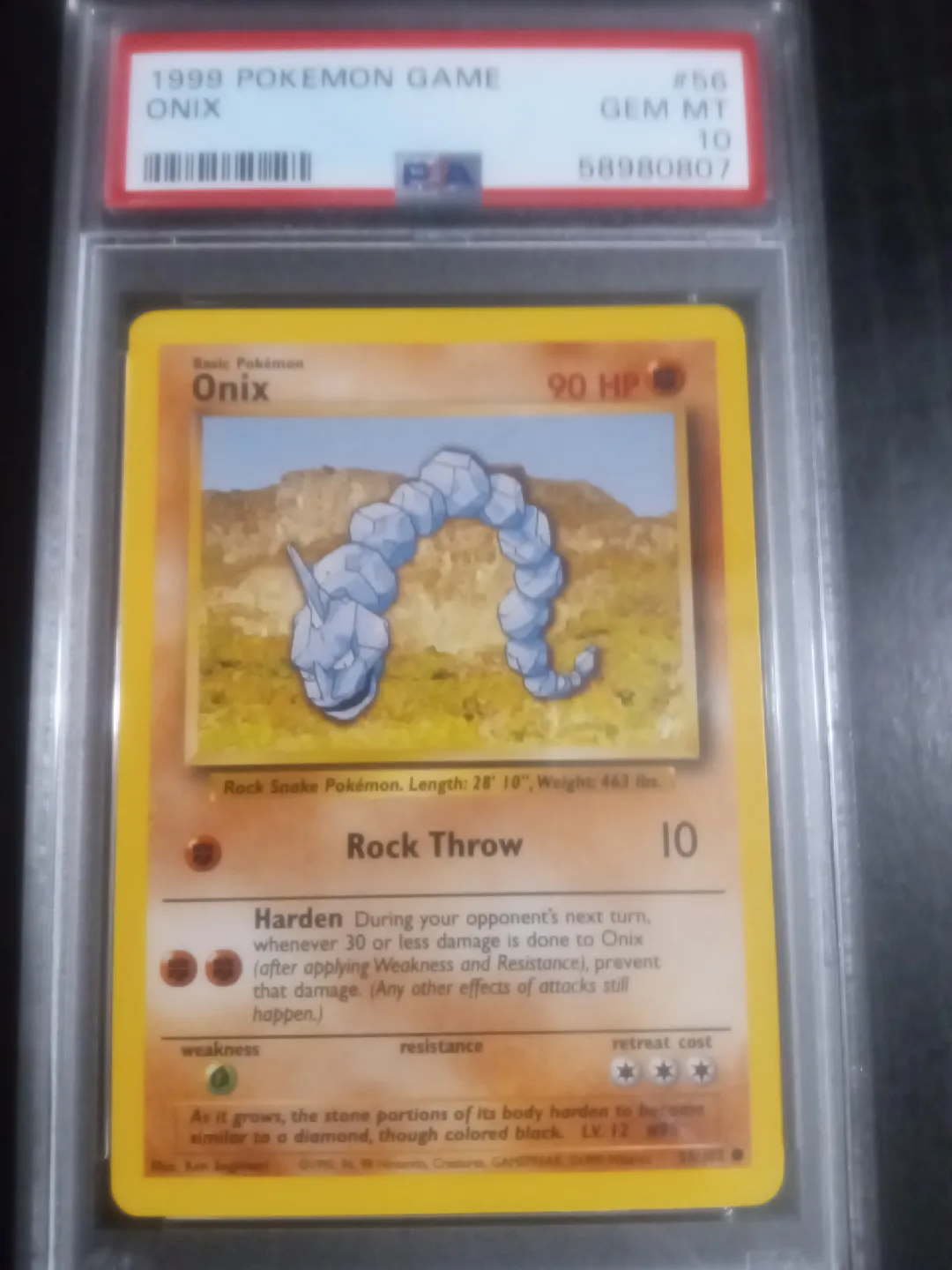 1999 Pokemon Game Onix PSA 10 image indicator(4)