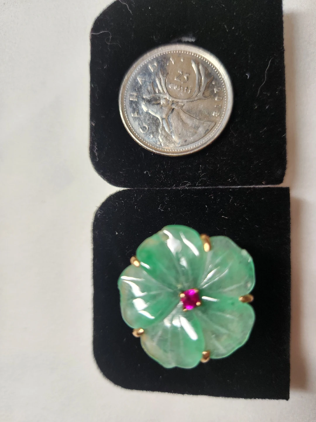 Jade Flower Ring - photo 4