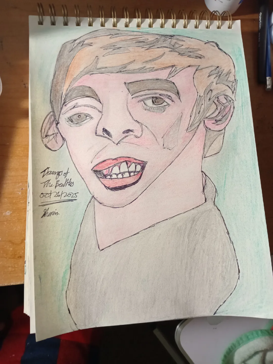 The Beatles Drawing Illustration by custom artist Sherwin image indicator(5)