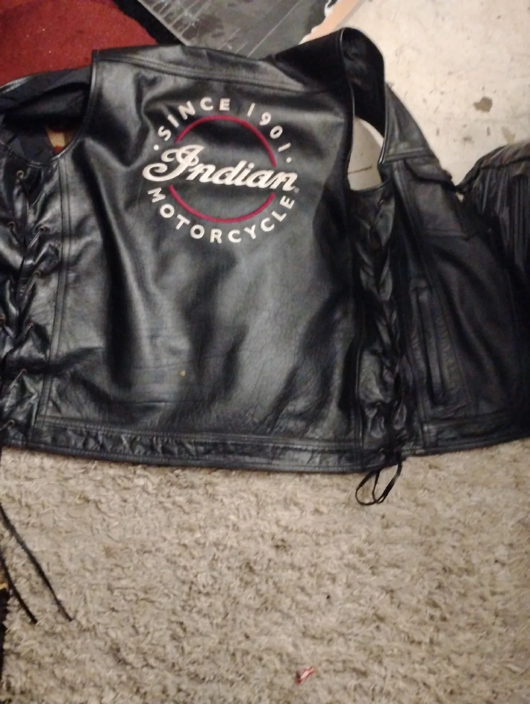 Indian Motorcycle Leather Vest thumbnail