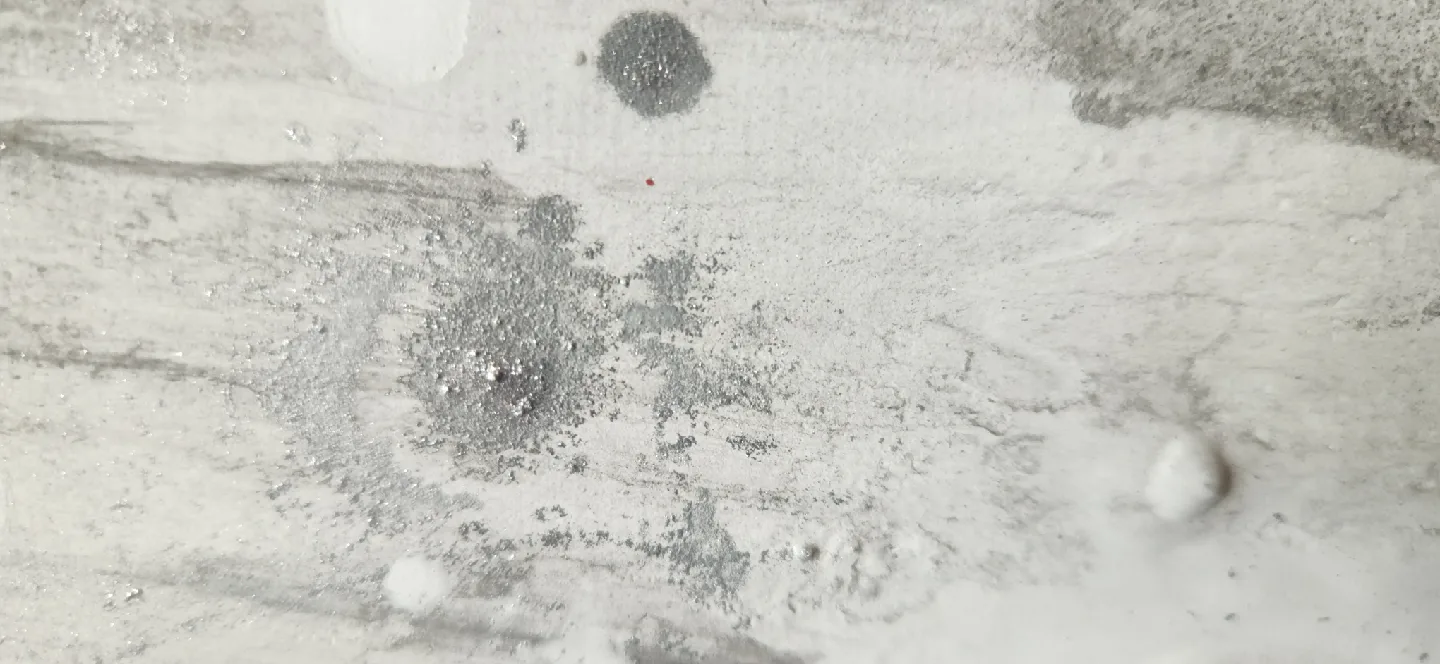 Large Textured Abstract Painting – White, Grey & Silver – 36x48″ image indicator(4)