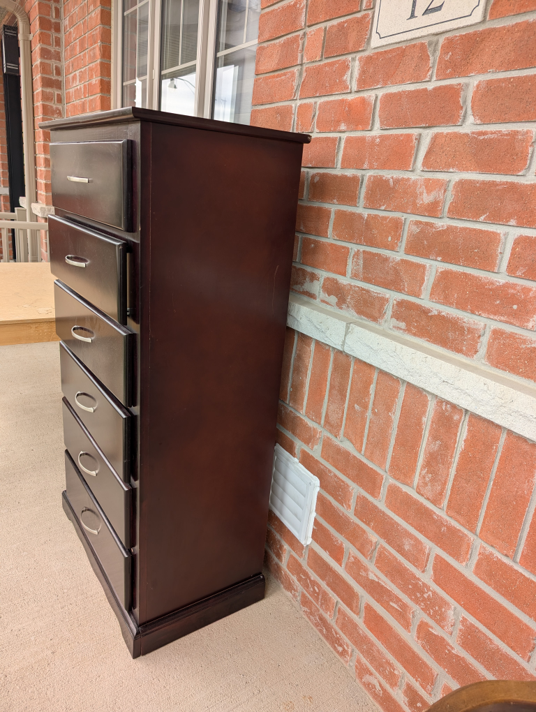 Dark Wood 6-Drawer Dresser - photo 2