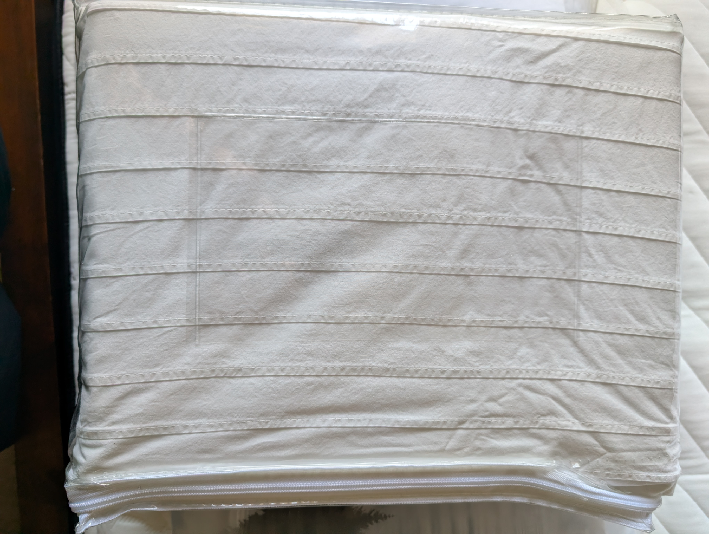 Ikea Queen size all white duvet cover with 2 regular shams