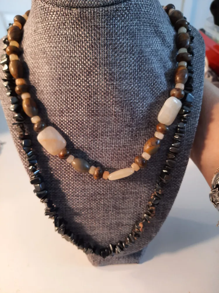 Two Beaded Necklaces with gemstones image indicator(2)