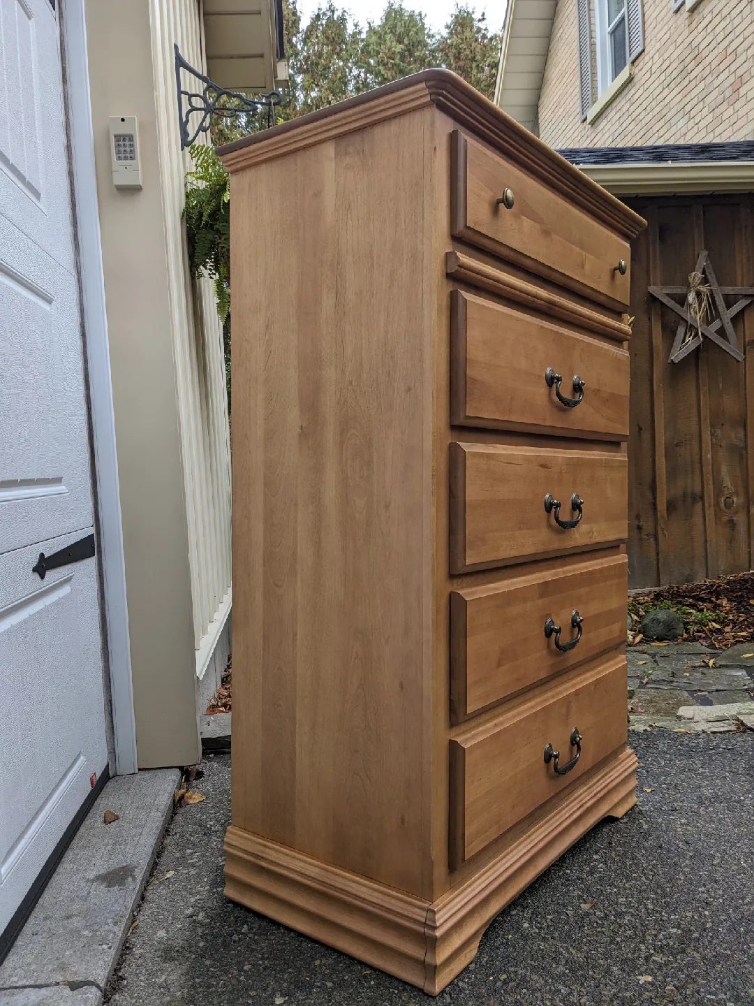 5 Drawer Tallboy Dresser in Solid Maple - Like New image indicator(2)