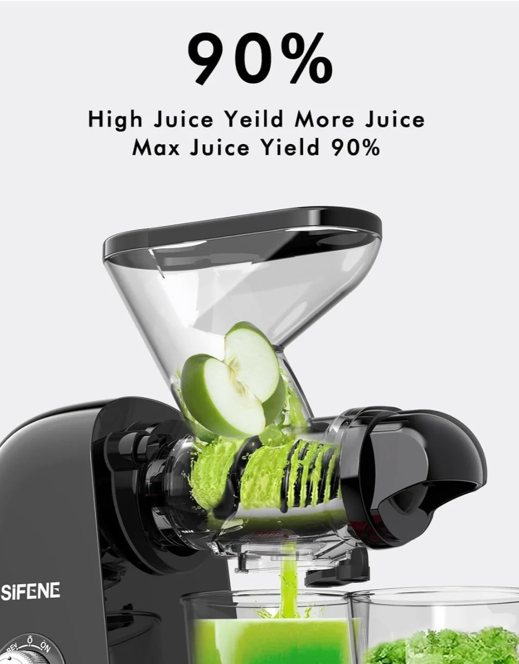 SIFENE Slow Masticating Juicer - Black thumbnail