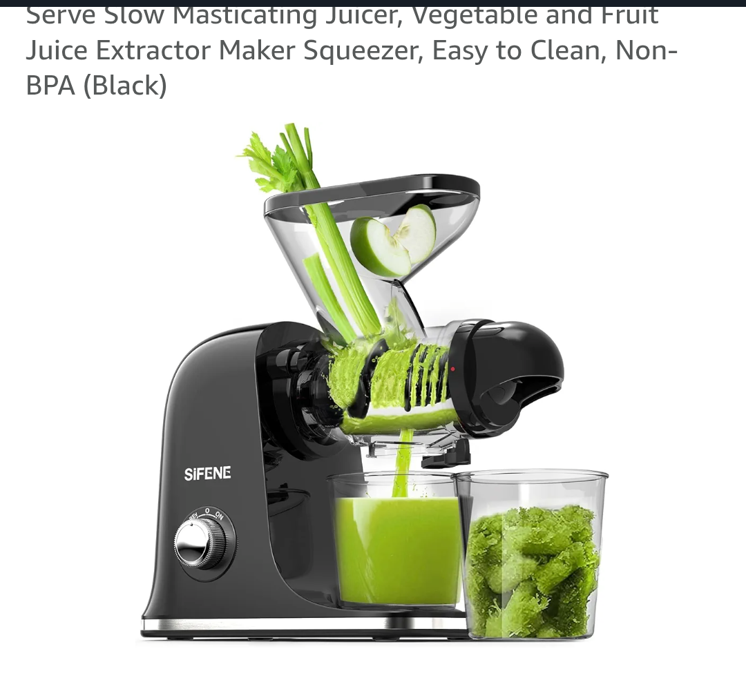 SIFENE Slow Masticating Juicer - Black - photo 3
